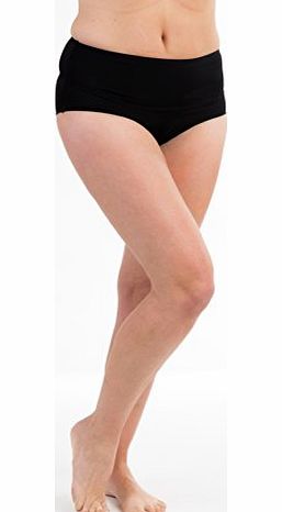 Passionelle Womens Designer Midi Briefs - Luxury Blended Fabric - Box of 3 [Size M, Colour Black]